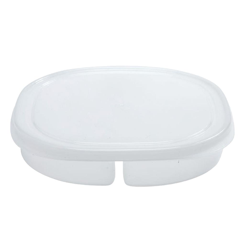 Lebensmittelaufbewahrungsbehälter 4 Fächer Transparent Kühlschrank Meal Prep Box mit Deckel für Zwiebel Ingwer Knoblauch