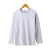 Heavy Double Yarn Long Sleeve Cotton T-shirt with Custom LOGO