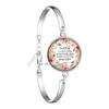 Neues Mode-Bibelvers-Armband Handgefertigtes Glasarmband Schriftzitat Schmuck Christliches Geschenk für Frauen Männer