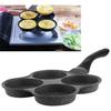 Eierkoekenpan, 4-kops eierpan anti-aanbaklaag, koekenpan voor gebakken eieren voor ontbijt, pannenkoek, hamburger, sandwiches, aluminiumlegering ei