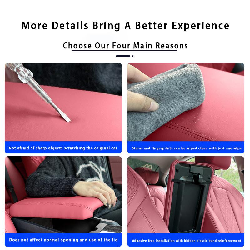 For BMW 3 Series G20 2020-2026 Leather Car Central Control Armrest Box Pad Protective Panel Cover Interior Accessories