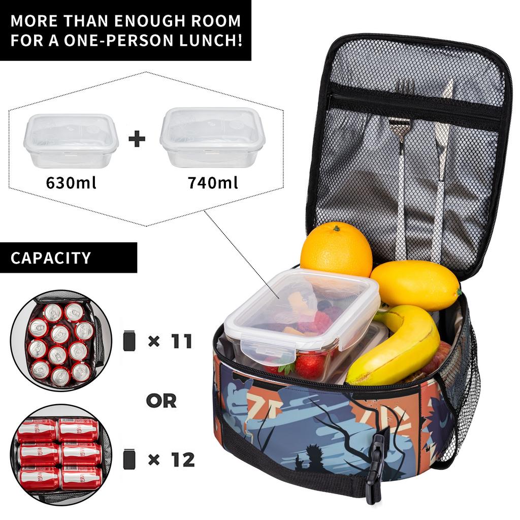 JJK Anime Gojo Saturo Insulated Lunch Bag Thermal Bag Reusable,Lunch Container Jujutsus Kaisens Anime Leakproof Tote Lunch Box
