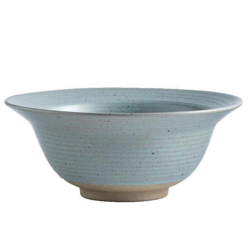 ZISIZ Retro Japanese Ceramic Straw Hat Bowl