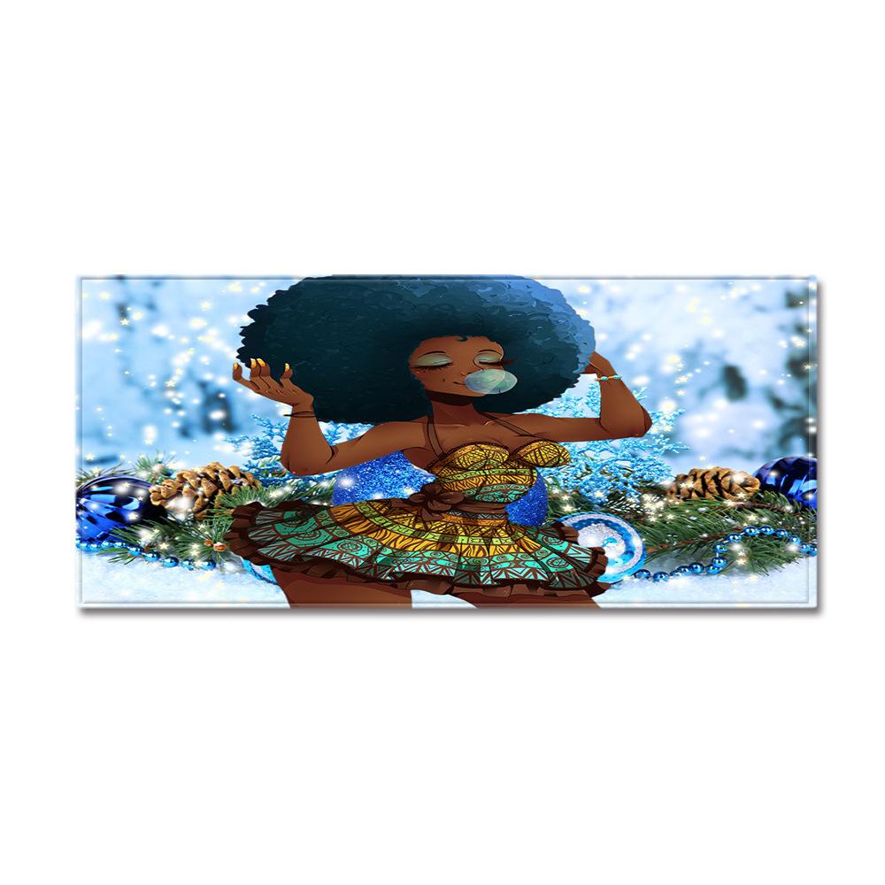 African Women'S Theme Carpet Long Floor Mat Doormat