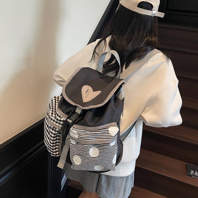 Sac à dos Femme Nouveau Sac à dos en toile polyvalent Grande capacité Sac d'école étudiant