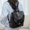 Retro commuter large-capacity backpack women's new simple travel backpack casual out simple shoulder bag