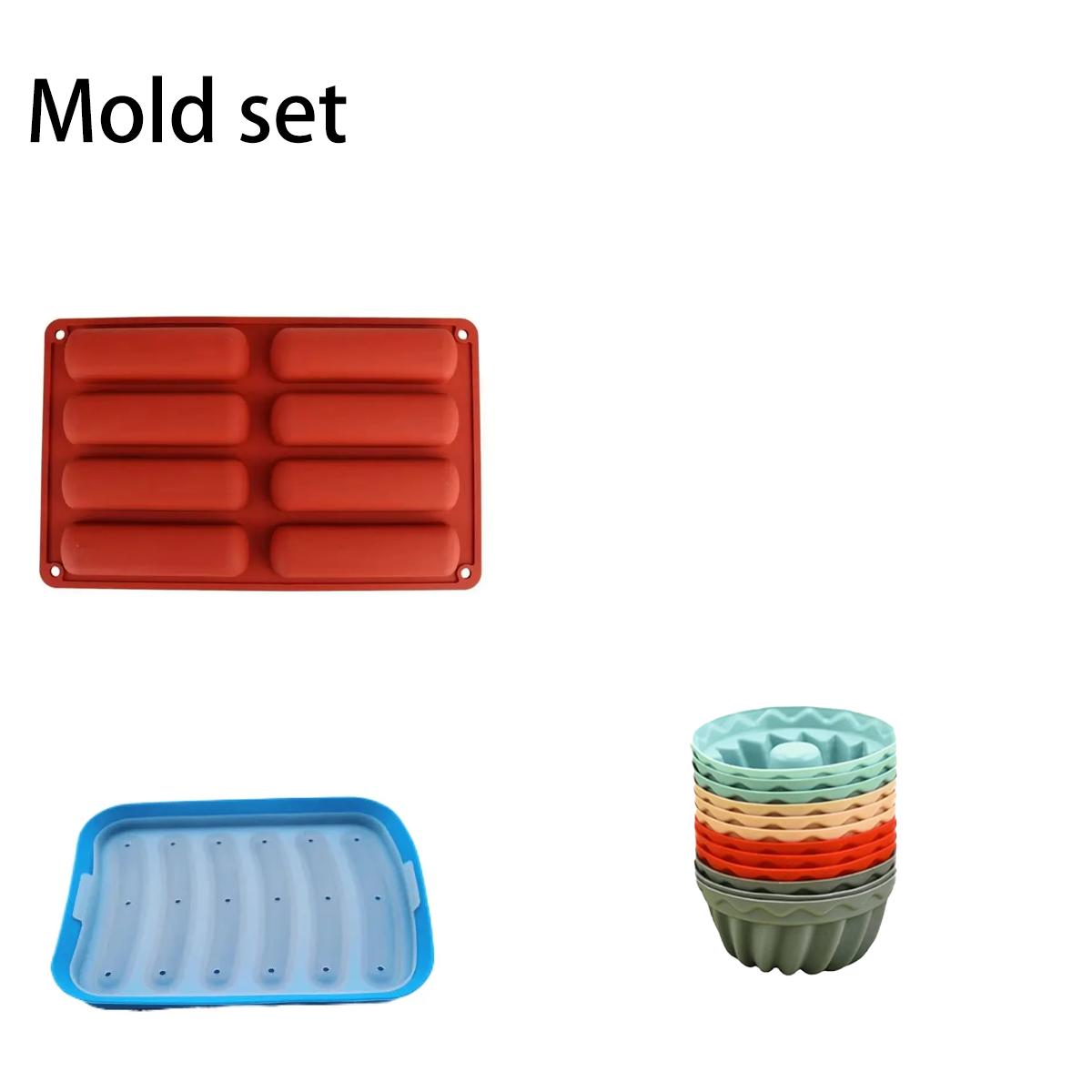 

Cake Mold Siliconee Free Shipping 3D Long Strip Mousse Chocolate French Pastries Flexible Non-Stick Red Baking Mold for Macaron