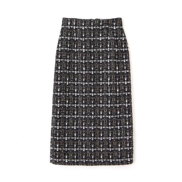 Natural Beauty Tweed Tight Skirt Size [N Basic] Lamé (S Line)