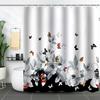 Elegant Watercolor Floral Bath Curtain - High-Quality Waterproof and Mildew-Proof Bathroom Decor for a Romantic Home Touch