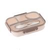 Insulated Bentos Container With 4 Sections 1100ML Microwave Safe Leak Proof Seal Portable Lunch Box For Commuters
