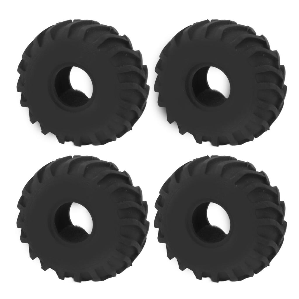 4PCS 1.0in Wheel Rubber Tires Anti Slip Better Grip RC Rubber Tyre for AXIAL SCX24 124 RC Crawler