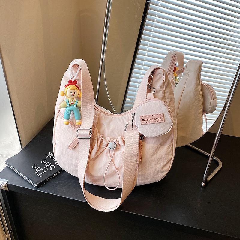 Casual Messenger Bag Women's New Commuter Versatile Shoulder Dumpling Bag Student Class Messenger Tote Bag