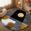 Boho Round Jute Rug Handmade Hollow Lace Circular Carpet Living Room Natural Straw Area Rugs Country Floor Mat