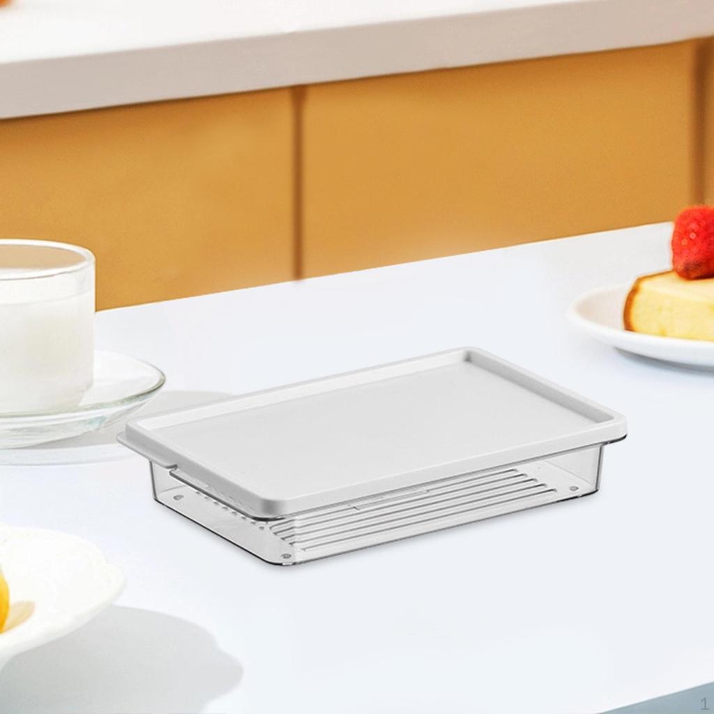 Food Container with Lid for Refrigerator, Organizer Lunch And Products