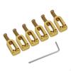 6 Pieces Tremolo Bridge Saddles Electric Guitar Hardware for