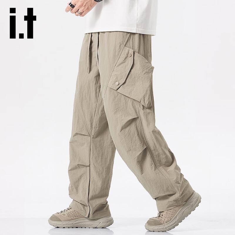 Izzue Herren Sommer Dünne Gerade Geschnittene Freizeithose