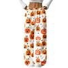 Women's Halloween Flannel Pajama Pants Straight Leg Holiday Loungewear Sleepwear