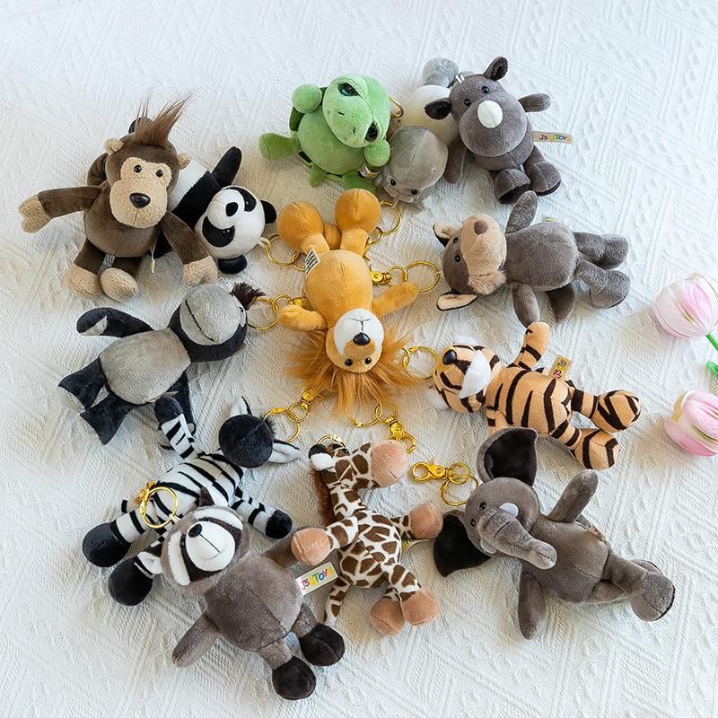 Jungle Animal Plush Toys: Elephant, Monkey, Tiger, Lion, Giraffe