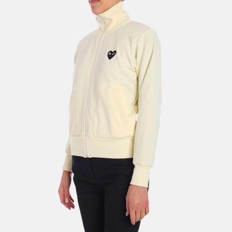 Comme des Garçons PLAY (WMNS) COMME des GARCONS PLAY Chaqueta de chándal Corazón Negro Grande 'Blanco' Mujer AZ-T255-051-3