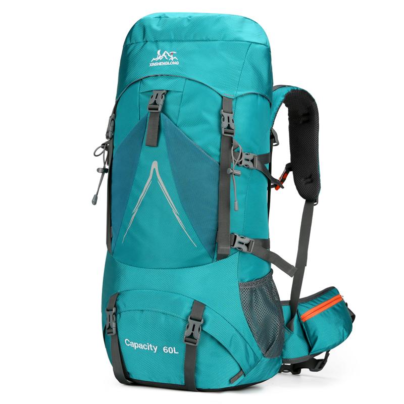 60L Camping Backpack Large Capacity Men Outdoor Sports Climbing Bag Waterproof Mountaineering Hiking Cycling Trekking Rucksack