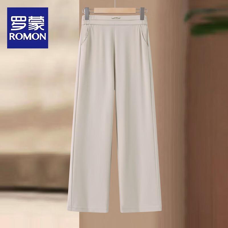 ROMON Women s Elastic Waist Summer Long Pants XL