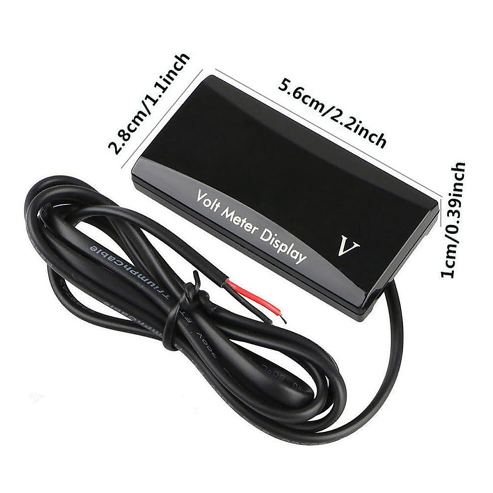 Motorcycle Voltmeter 12V Digital Voltmeter Meter Digital Compact LED Display
