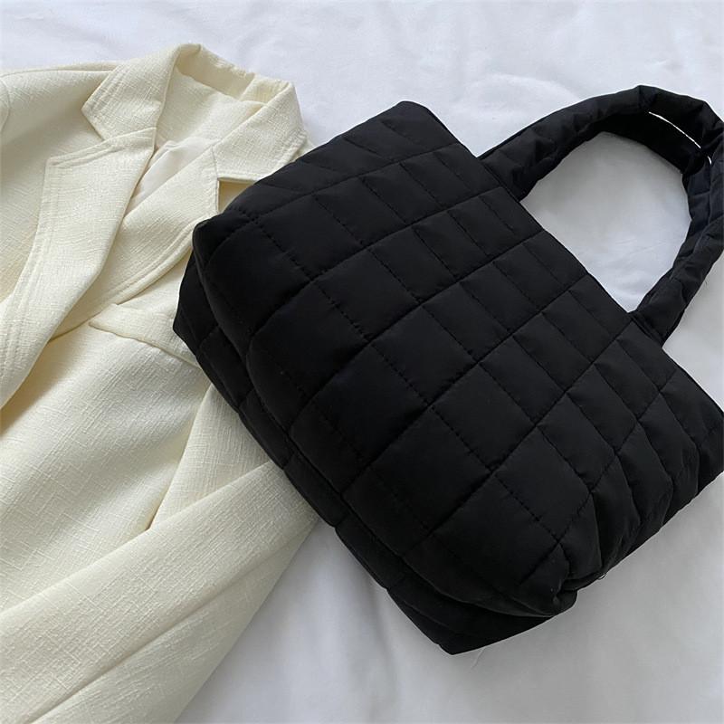 Minimalist Nylon Tote Bag With Double Shoulder Straps And Urban Style For Commuting