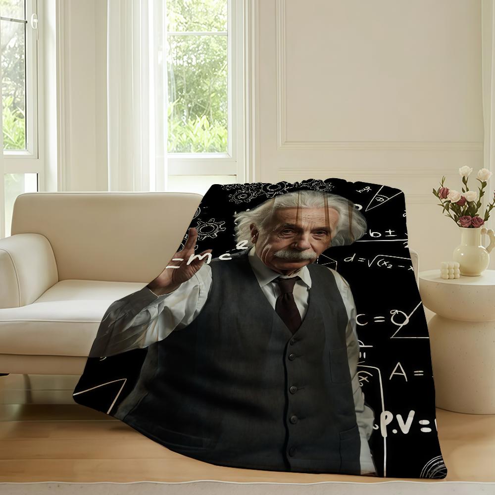 

The scientist E EINSTEINS Blanket For Sofa Office Bed Plane Travel Sleep Read Relax Camping Soft And Warm 75x90cm