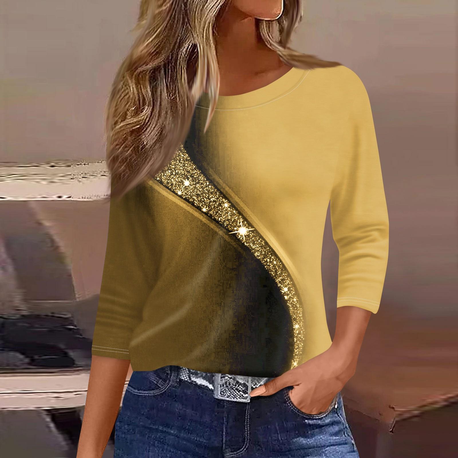 

Женская рубашка свободного покроя с рукавом семь четвертей и принтом в стиле ретро XL жёлтый