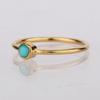 Turquoise Cabochon Ring 925 Sterling Silver Minimalist Stackable Ring