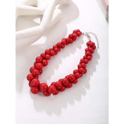 Colorful Mixed Size Beads Necklace Fashion Jewelry Ladies Party Necessary