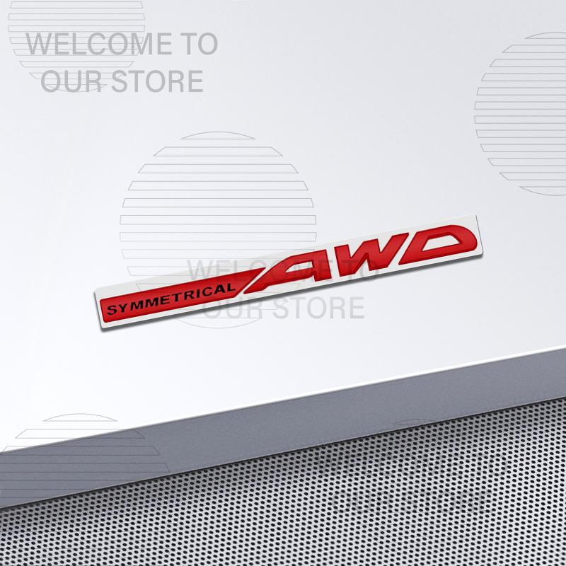 Car Decor Metal SYMMETRICAL AWD Letter Emblem 3D Sticker For Subaru Forester Leone Impreza Legacy Outback Tail Rear Trunk Decals EP1