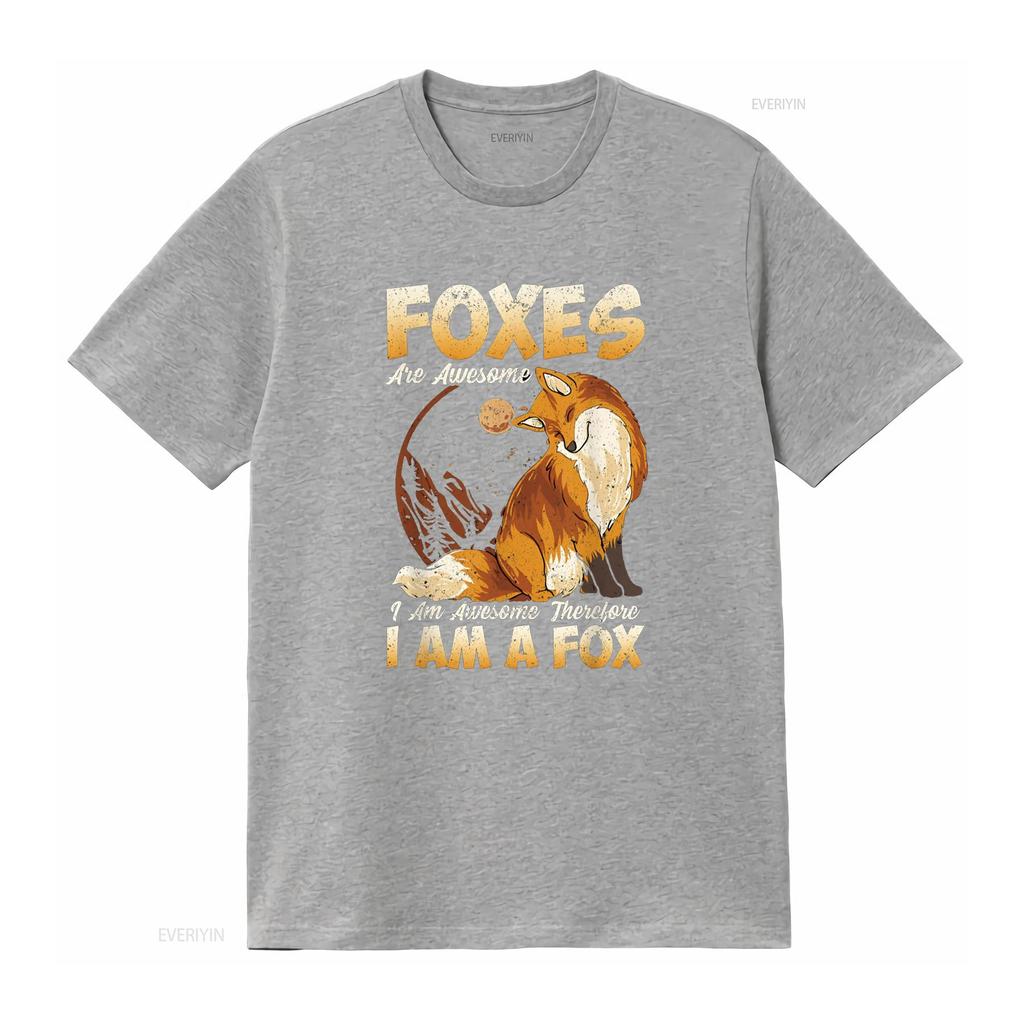 Fox T Shirt Foxes Are Awesome Cute Kids Girls Boys vintage Washed streetwear Stylish Soft Breathable Casual Unisex Comfortable