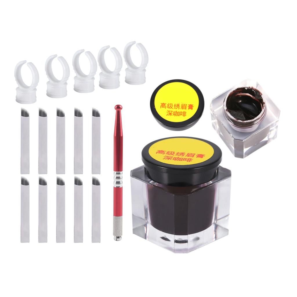 Buy 3D Eyebrow Tattoo Microblading Needle Blade Pen Pigment Practice ...