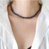 A Niche Bead Cold Style Collarbone Block Necklace