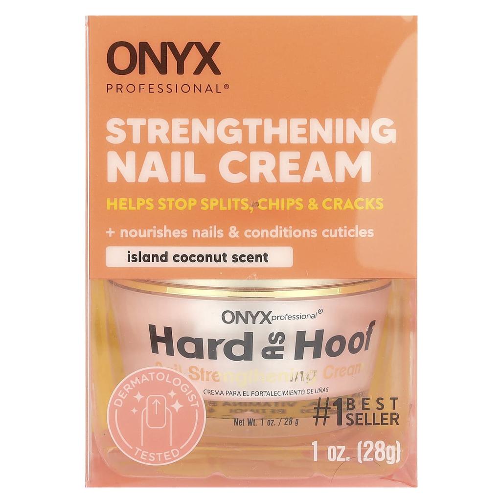 Onyx Professional, Hard As Hoop, Strengthening Nail Cream, Irish Coconut, 1 Oz (28 G)