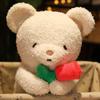 Precioso oso de peluche, conejo, gato, flores, juguetes de peluche, muñecos de animales Kawaii, almohada rellena, regalo de San Valentín para niñas