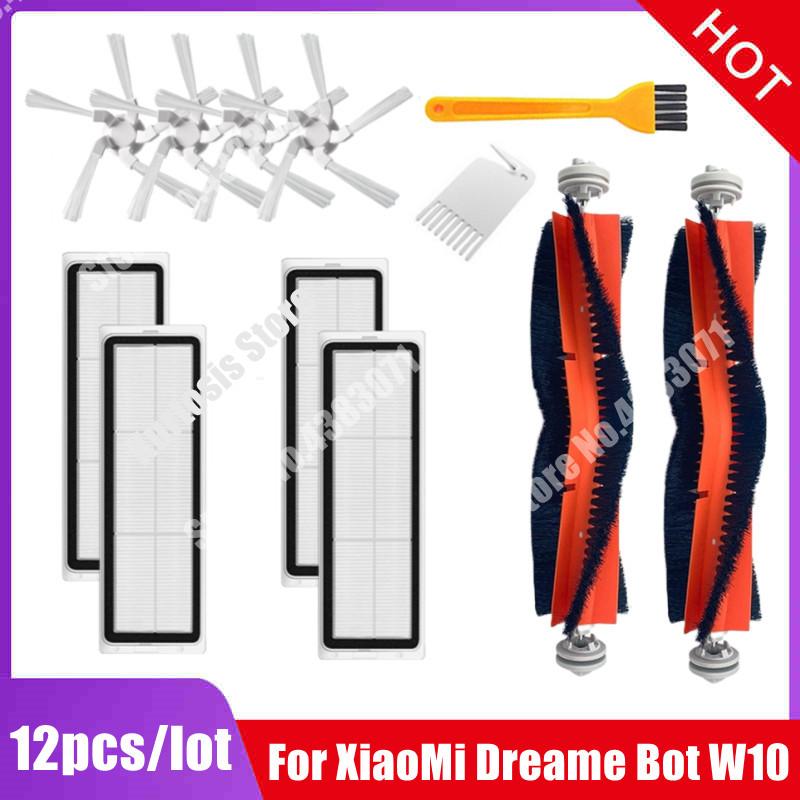 For Dreame Bot W10 / W10 Pro Vacuum Cleaner Parts Main Side Brush Washable Hepa Filter Mop Cloth Replacemen Accessories
