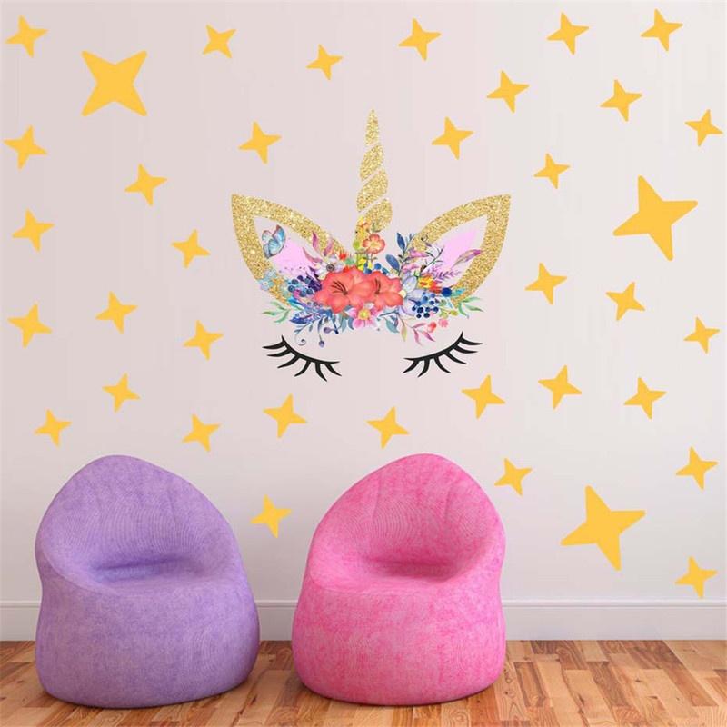 Colorful Flower Animal Star Wall Sticker 3D Art Decal DIY Sticker Child Room Nursery Wall Decoration