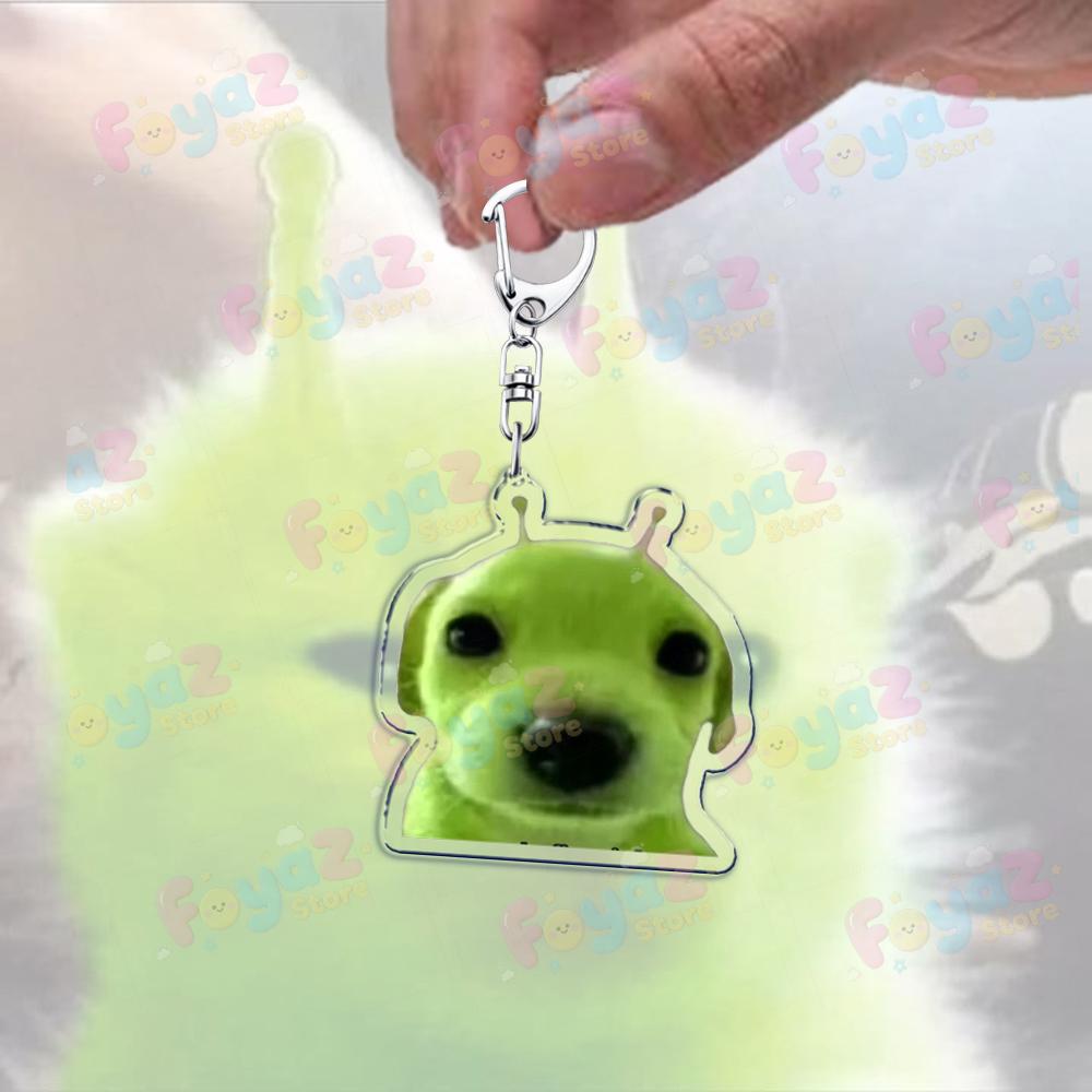 

Funny Alien Cat Meme Keychains for Accessories Bag Charm Green Dancing Cats Pet Keyrings Jewelry Friends Birthday Gifts
