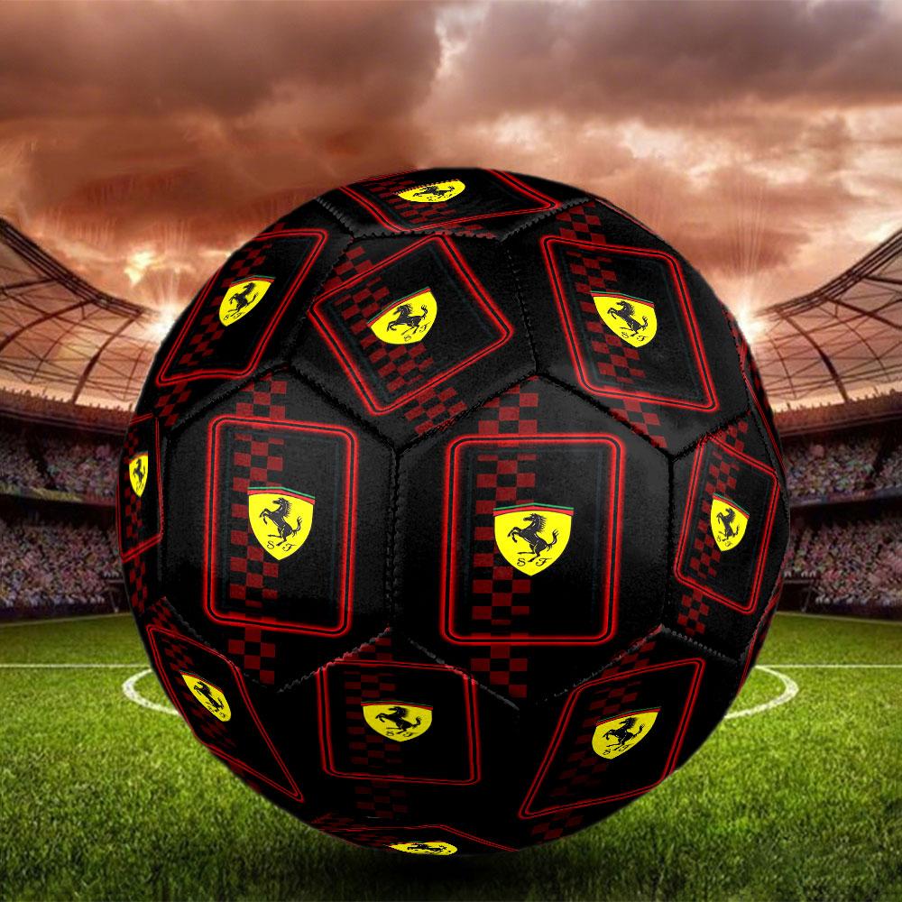 Ferrari Print Size 5 Soccer Ball, Standard Match Football for Sports Game and Team Practice, Ideal Gift for Soccer Fans