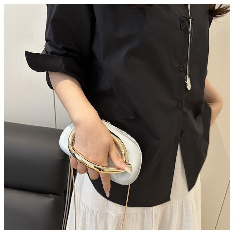 Clash Of Colours Design Personality Temperament Fashion Chain Crossbody Shoulder Small Square Women's Bags