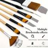 32pcs Paint Brush Set, Artist Series, Nylon Bristles with Round, Filbert, Flat, Fan, Angle, Detail Brush, Suitable for Painting