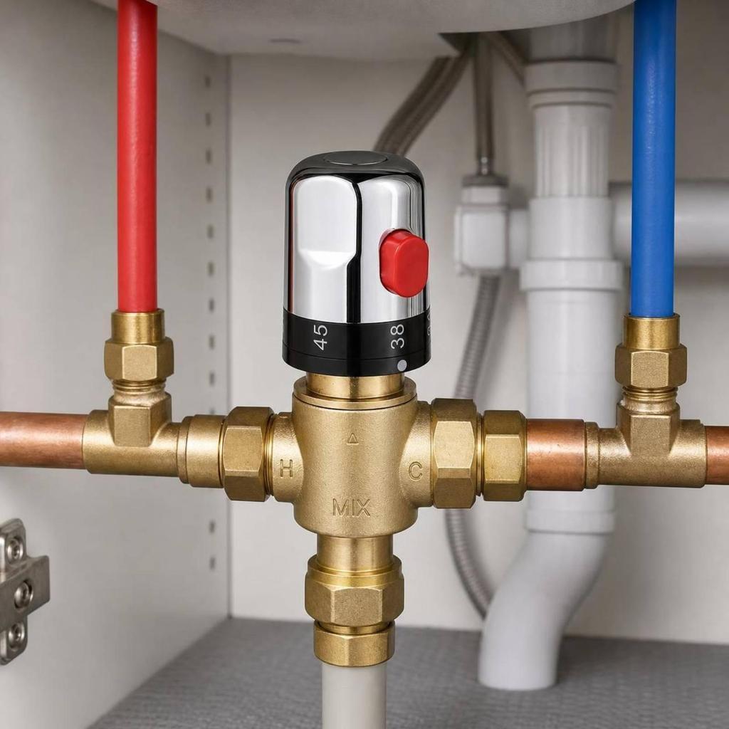 Verstellbarer Thermostatischer Mischhahn | Automatische Temperaturregelung, mit