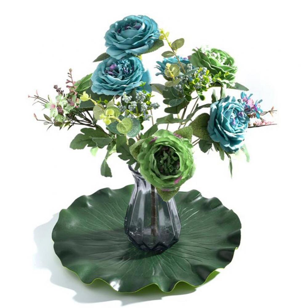 Kreativní stolní dekorace 42cm*42cm Podložka pod prostírání Design umělého lotosového listu Kuchyňská podložka Podložka pod misku Protiskluzová podložka na jídelní stůl Domácí dekorace