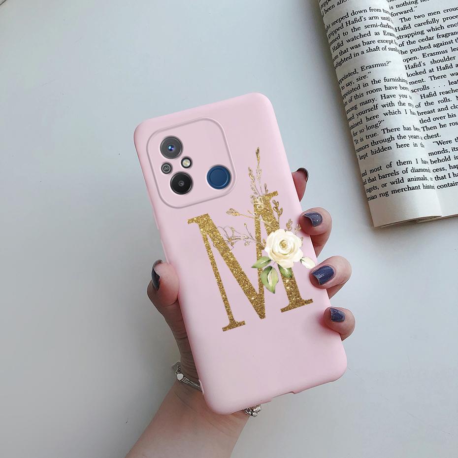 For Xiaomi Redmi 12C Case Silicone Rubber Soft TPU Cute Letters Phone Case Back Cover For Redmi 12C Cover For Redmi12C 12 C Case