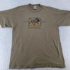 Vintage Sutton's Shirt Mens L/XL Brown Glacier Bay Alaska Moose Art Made USA 90s