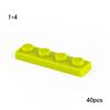 40Pcs MOC Compatible Assembles Particles Plate 3710 1x4 for Building Blocks Parts DIY Enlighten Bricks Educational Tech Toys