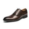 Fashion Fashion New Pointed Black Brown Lace Up Oxford Shoes For Men Luxury Designer Formal Wedding Prom Dress Homecoming Footwear