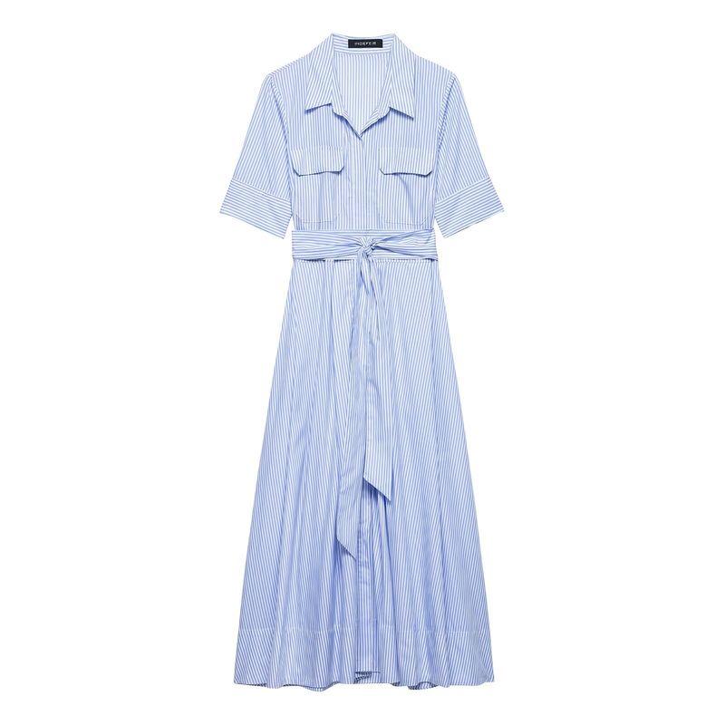 Kaslead New Women clothes Western Style Fashion Poplin Shirt Style Dress 2640596 104